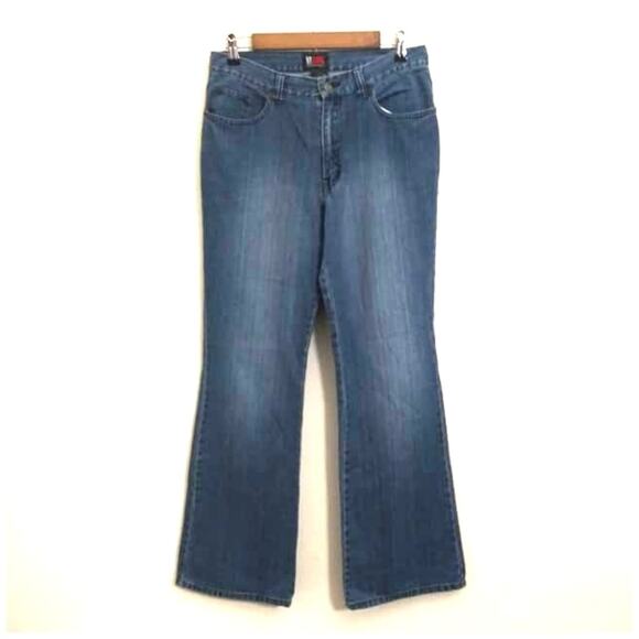 Vintage  NYJeans New York & Company Striped High Rise Bootcut Jeans Sz 8 - Picture 1 of 8